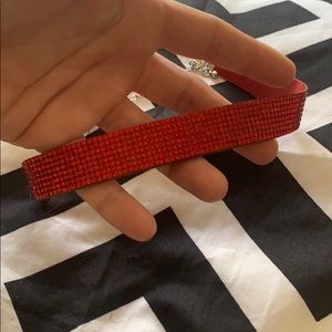 Sparkly red choker